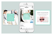 Instagram / Fashion Social Pack, a Social Media Template by Blossom (Thumbnail 2 of 6)