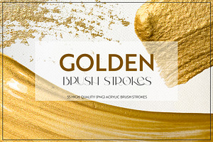 Golden Acrylic Brush Strokes