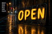 Yellow Neon Font, a Handwritten Font by Handmadefont (Thumbnail 18 of 19)