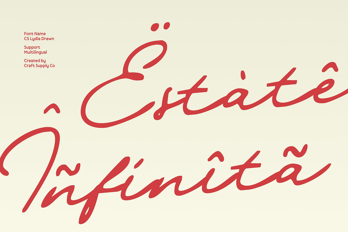 CS Lydia Drawn, a Script Font by Craft Supply Co. (Photo 4 of 8)