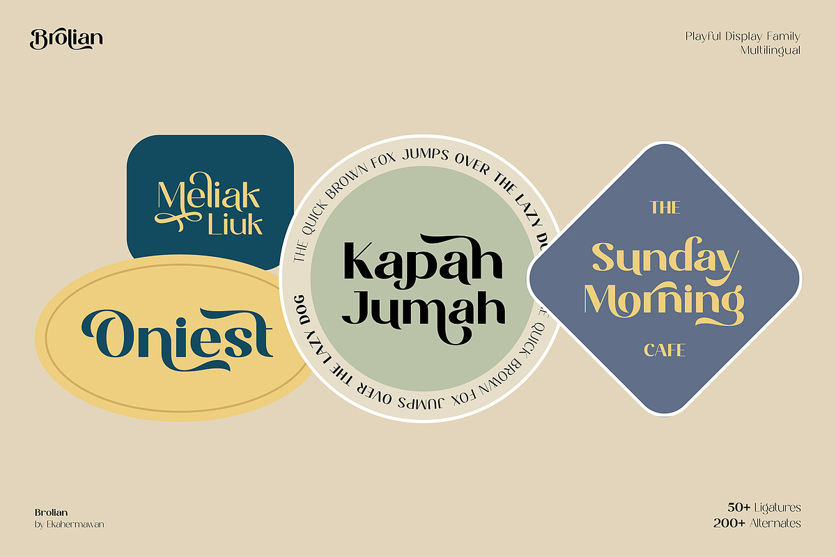 Brolian - Elegant Sans Serif Font, a Sans Serif Font by Ekahermawan (Photo 7 of 12)