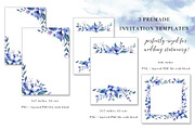 Floral Blues Watercolor Design Set, an Illustration by Art by Lin (Thumbnail 3 of 5)
