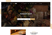 HungerHunt – Restaurant Website HTML, a HTML Template by TemplatesJungle (Thumbnail 1 of 2)