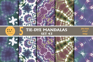 Tie Dye Mandalas Set 43