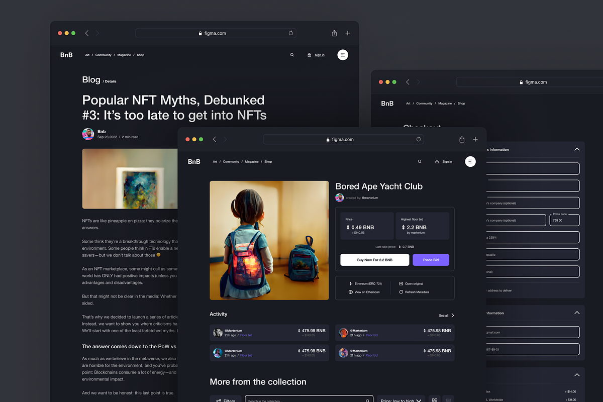 NFT Website, an UI Kit Template by Julia Shagofferova (Photo 6 of 13)