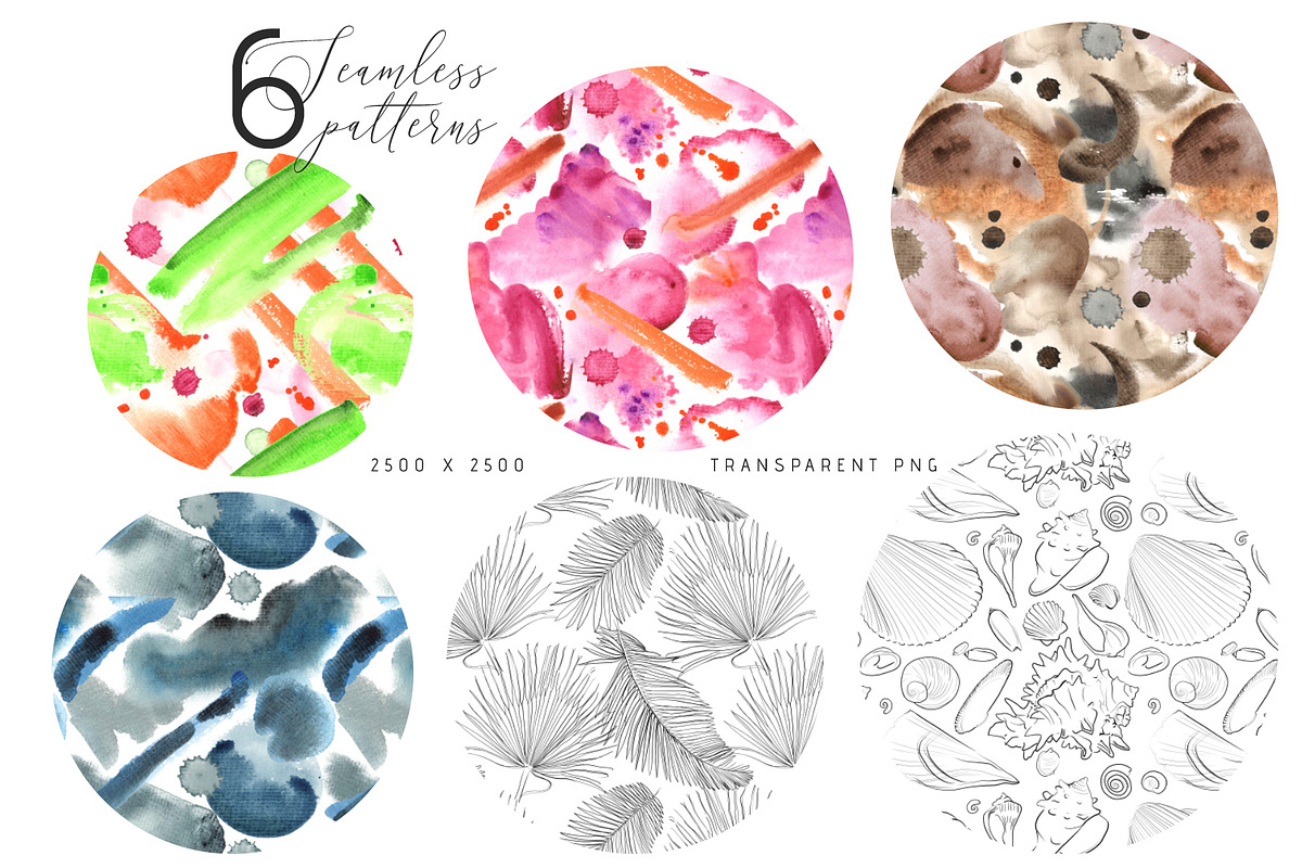 Nature Abstractions - Watercolor Set, a Texture Illustration by WBS Design (Photo 11 of 13)