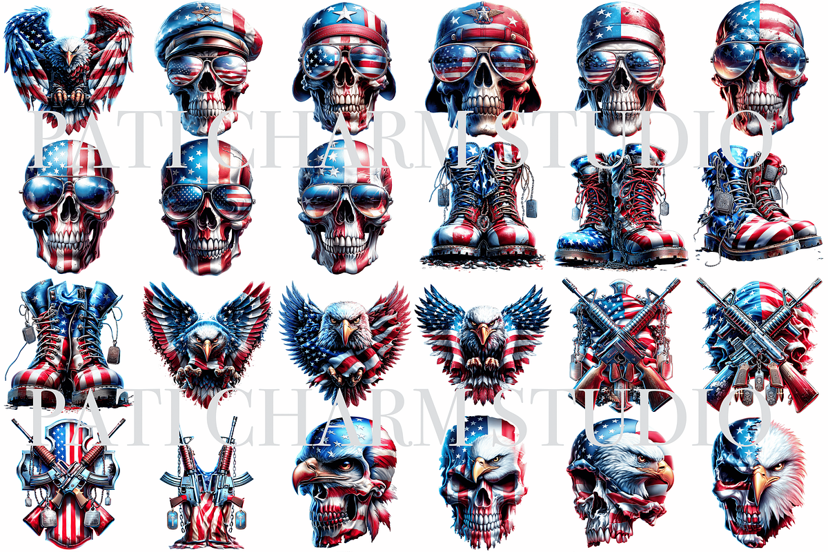 Veterans Day Clipart, a Decorative Illustration by Pati Charm Studio (Photo 2 of 7)
