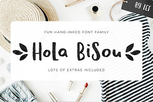 Hola Bisou Font Handlettered Ink