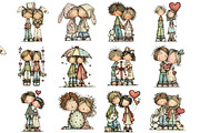 Romantic Easter Couple Clipart, an Illustration by DreamArtGraphic (Thumbnail 3 of 4)