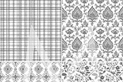 Charcoal Gray Toile Digital Papers, a Pattern Graphic by Maishop (Thumbnail 5 of 7)