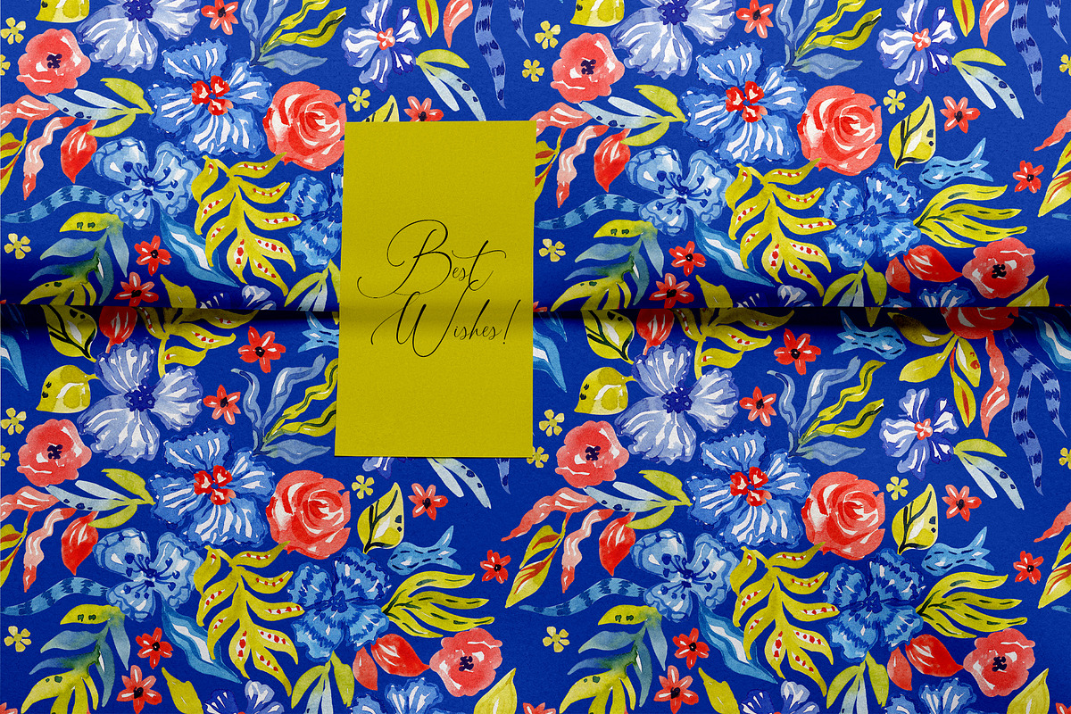 Whimsical watercolor garden print, a Pattern Graphic by SirenaArt (Photo 13 of 13)