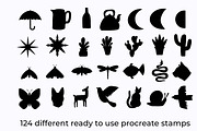 120+ Procreate linocut stamp brushes, a Brush Add-On by laura.design (Thumbnail 5 of 8)