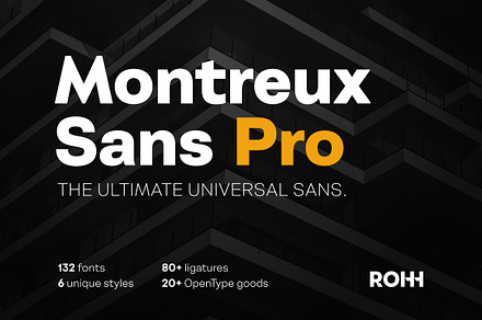 Montreux Sans Pro, a Sans Serif Font by ROHH Type
