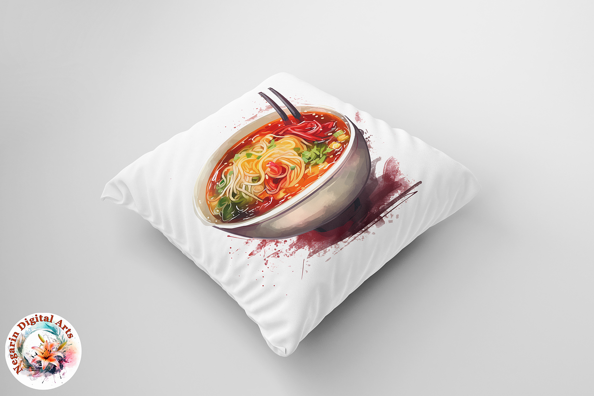 Watercolor Chinese Food Clollection, a Pattern Graphic by Negarin Digital Art (Photo 9 of 10)