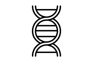 DNA icon, an Outline Icon by Sumberpangan
