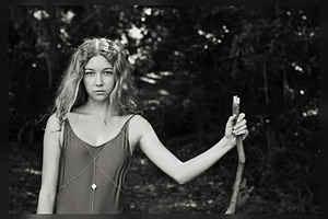 Black and White Forest Portrait