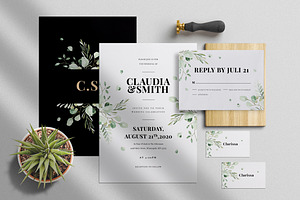 Eucalyptus Wedding Invitation Suite