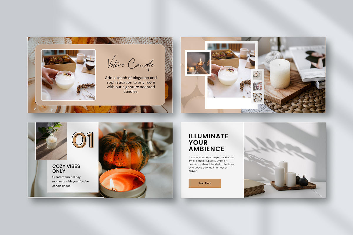 Candle Facebook Canva Posts Template preview 3