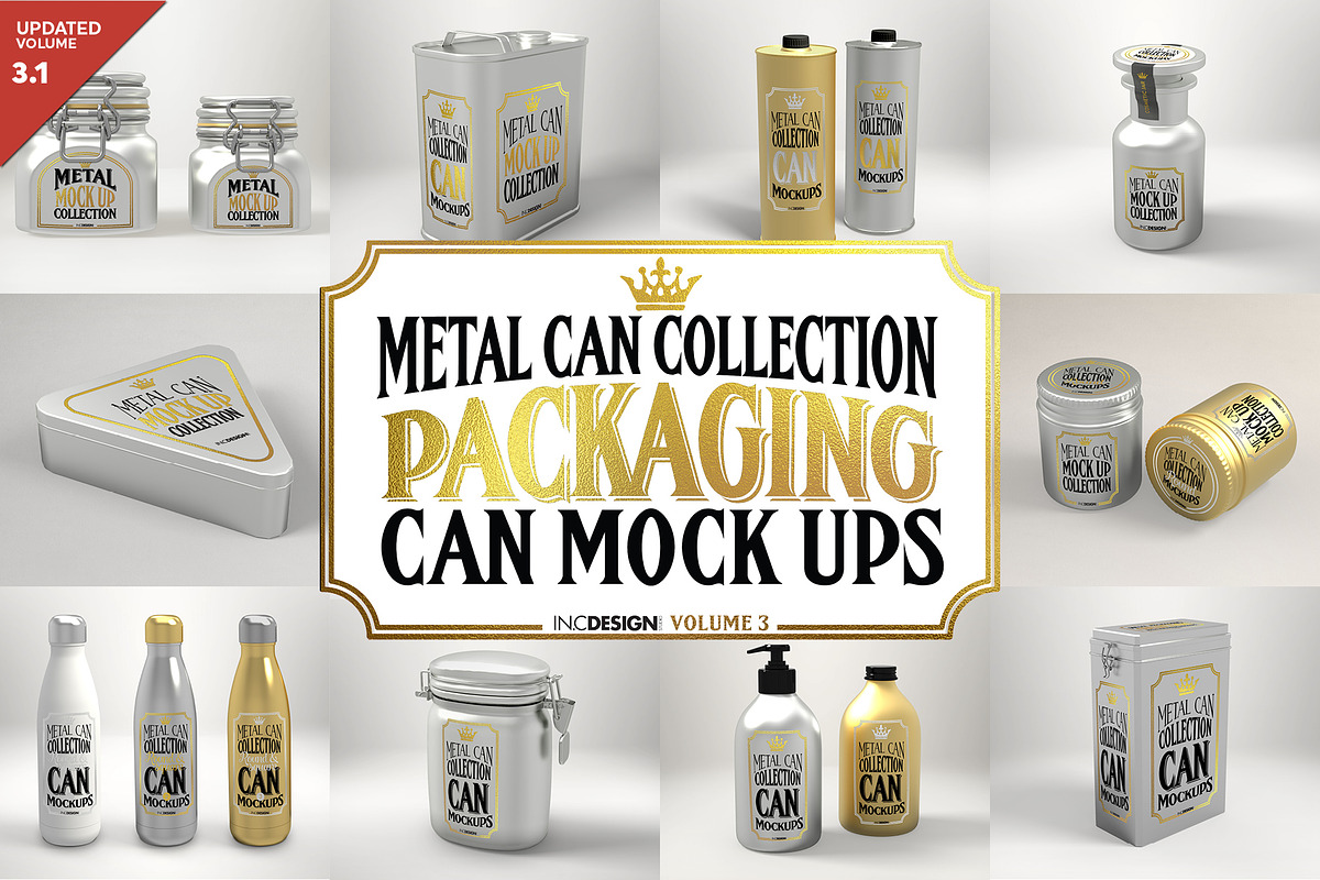 Vol3. Metal Can Mockup Collection, a Pens & Pencil Mockup by INCDesign (Photo 1 of 23)