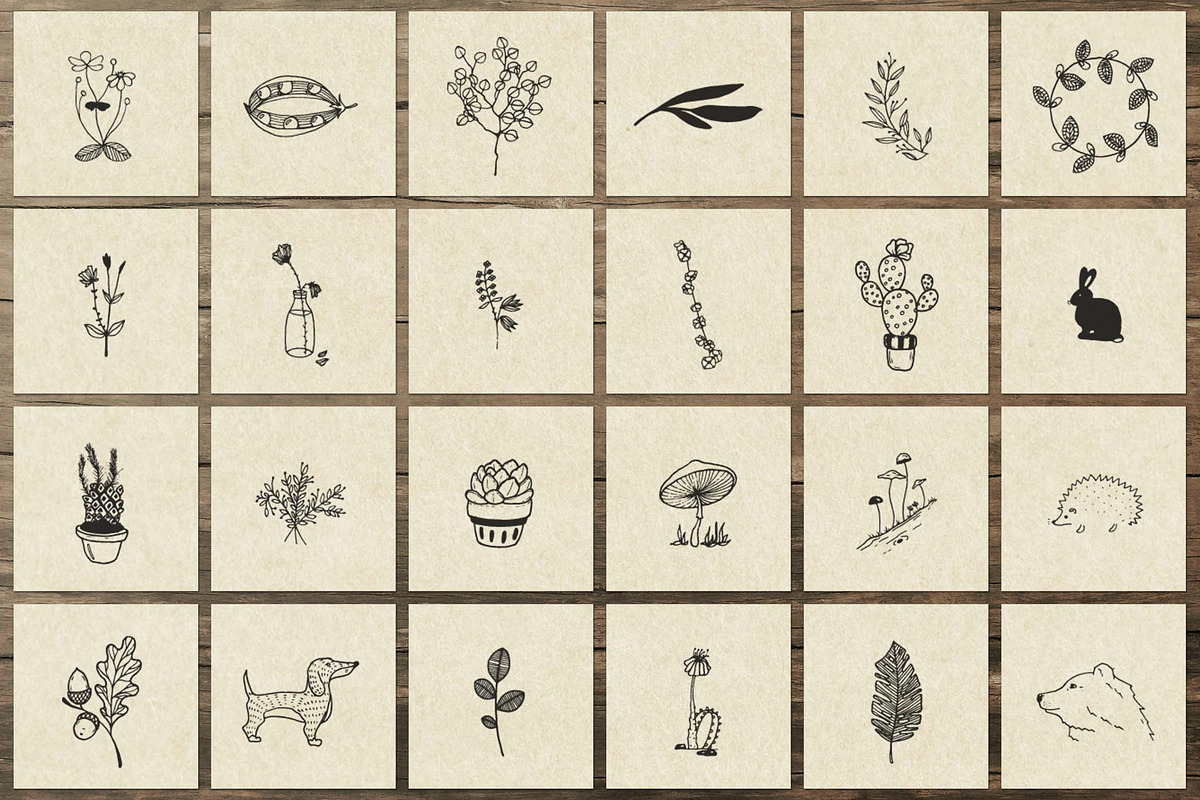 150 Hand Drawn Elements -Nature III-, an Animal Illustration by Michael Rayback Design (Photo 6 of 15)
