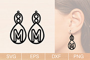 Mom Wood Earrings SVG Bundle, an Object Graphic by jannatulpakhi (Thumbnail 3 of 6)