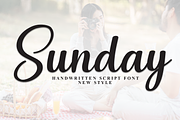 Sunday | Script Font, a Handwritten Font by Scratchones (Thumbnail 1 of 8)
