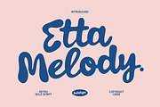Etta Melody - Retro Bold Script, a Script Font by Indotype Foundry (Thumbnail 1 of 10)