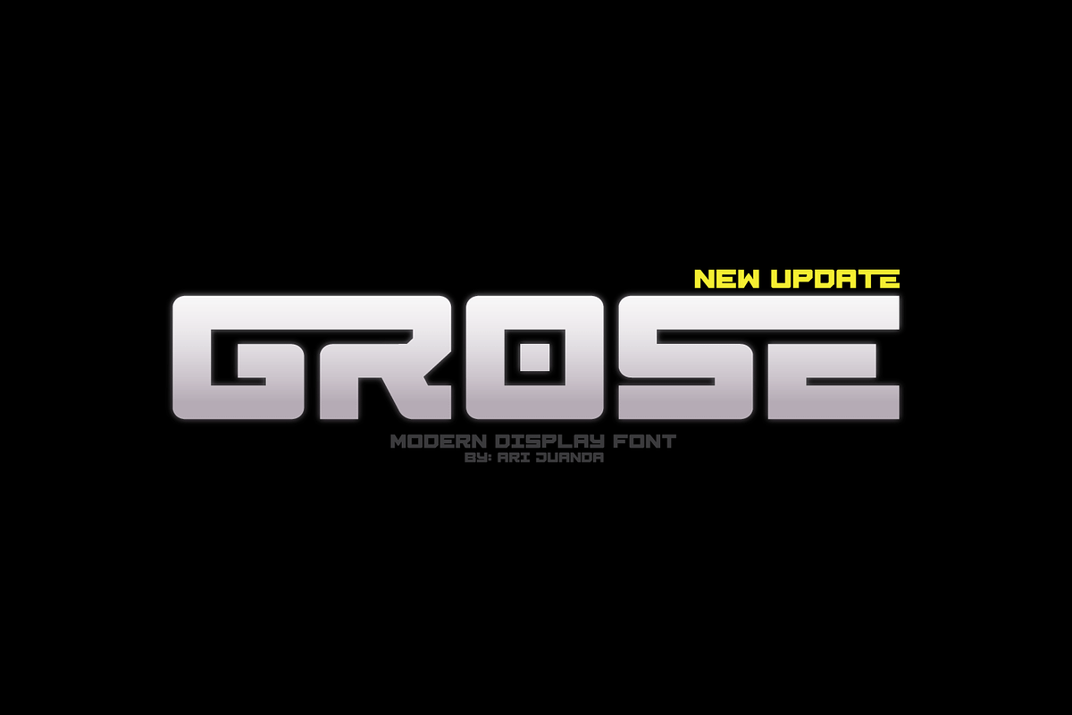 Grose - Futuristic Font, a Sans Serif Font by Linecreative (Photo 1 of 9)