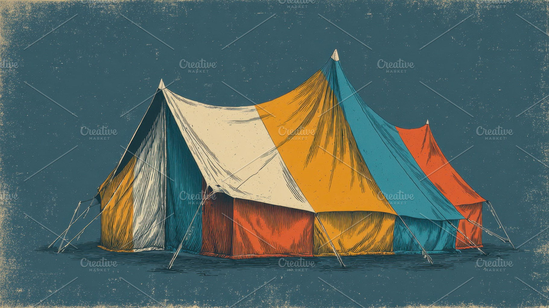 Colorful tent stands in open area, a Photo by Beautiful things
