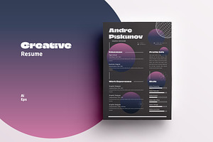 Modern Creative Resume Template, a Resume Template by Jiwstudio