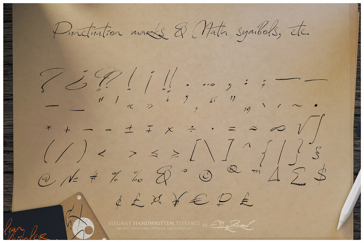 Reissfeder: Handwritten Typeface, a Handwritten Font by Eldar Zakirov's (Photo 23 of 29)