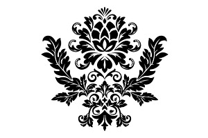 Damask graphic ornament. Floral, a Decorative Illustration by RODINA