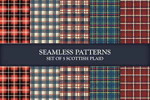 5 Scottish Seamless Patterns