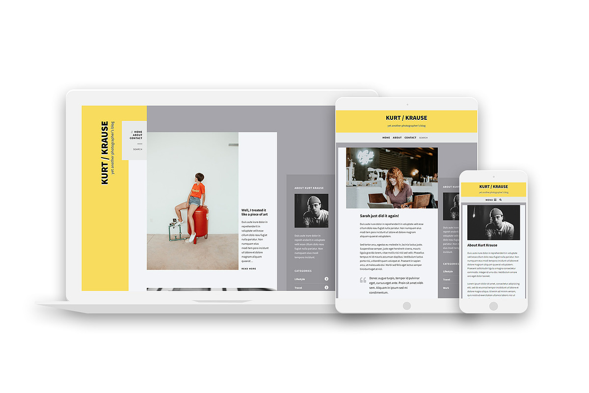 Kurt - A Stylish Blog Theme, a WordPress Template by Singularform (Photo 3 of 3)