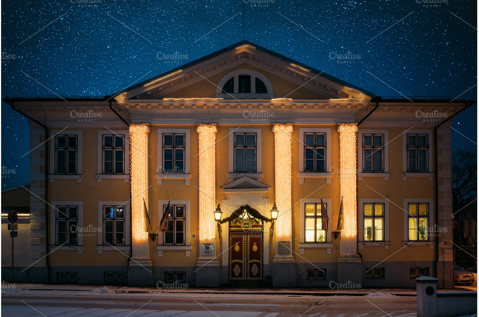 Parnu Town Hall with festive, an Architecture Photo by Our Amazing World