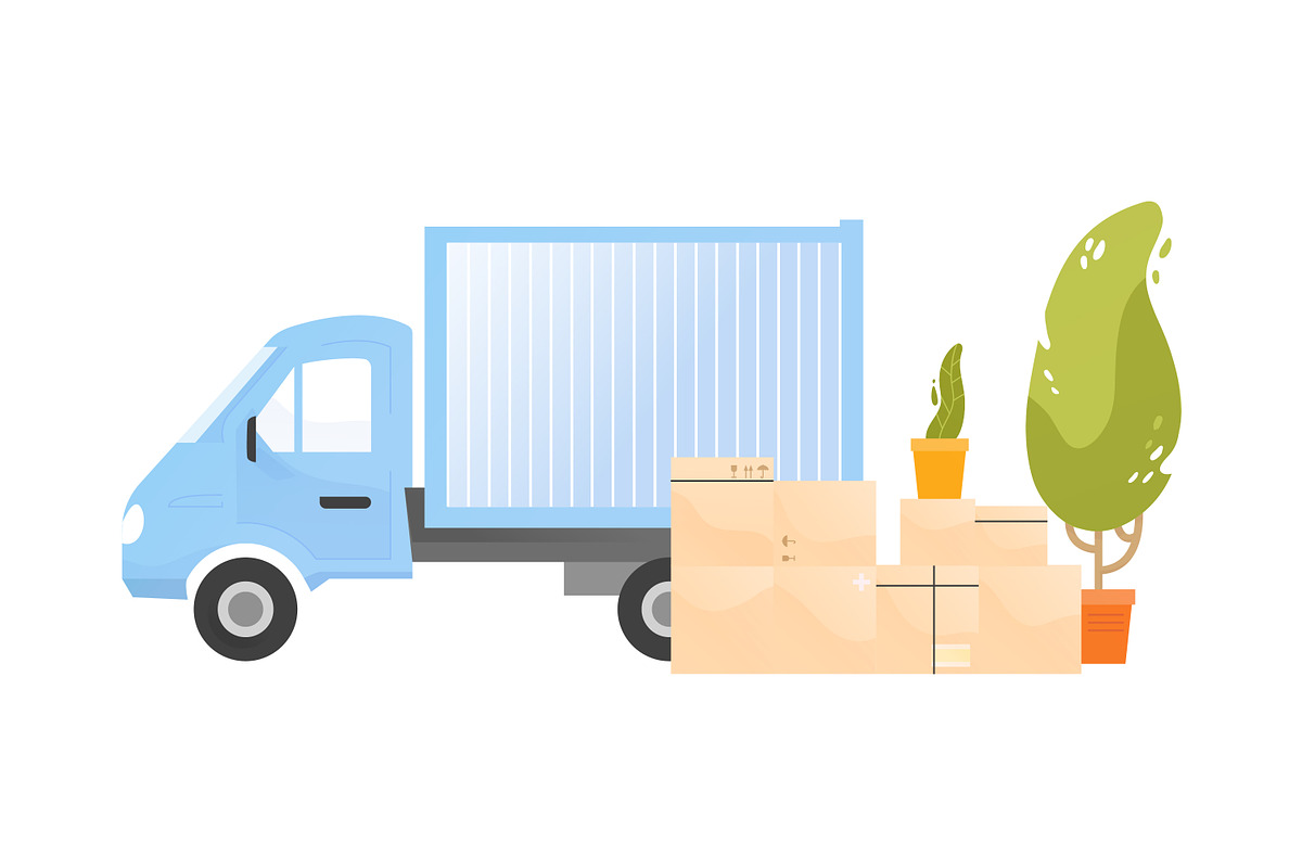 Relocation truck, a Transportation Illustration by Good Studio (Photo 1 of 3)