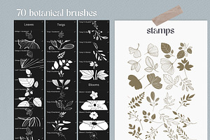 Botanical Procreate Stamp Brushes