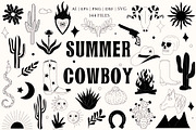 Summer Cowboy Clipart - 144 Assets, an Object Graphic by Ashley Katrina (Thumbnail 1 of 25)