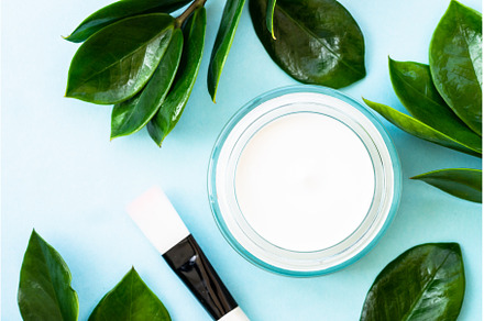 Natural cosmetic, cream jar with, a Health & Medical Photo by Nadia-nb