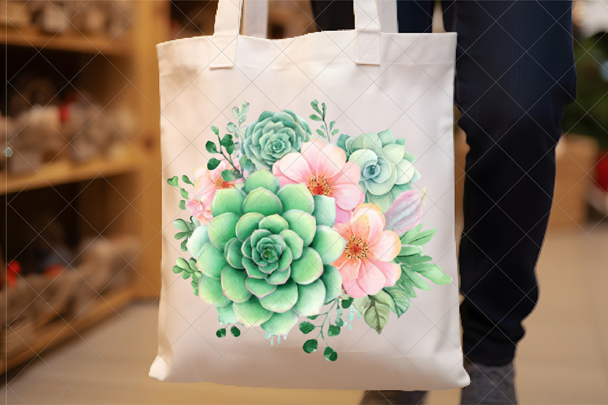 Watercolor Succulent Clipart, an Illustration by SinaCreation (Photo 5 of 7)