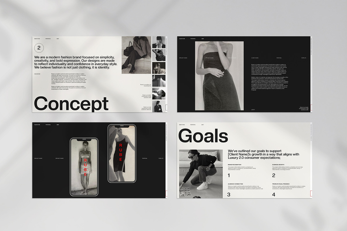 RUBE | Brand Proposal, a Presentation Template by CreativexGenius (Photo 6 of 10)