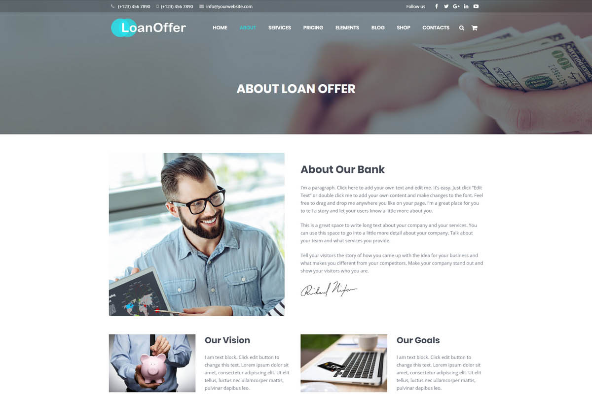 LoanOffer - Loan & Business Theme, a WordPress Template by Cherry Wordpress Theme (Photo 4 of 10)