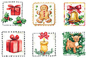 Christmas Stamp Collection, a Seasonal Illustration by Designking (Thumbnail 2 of 3)