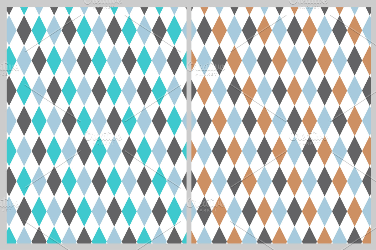 Retro Circus Seamless Patterns., a Decorative Illustration by WINS Doodle shop (Photo 3 of 4)