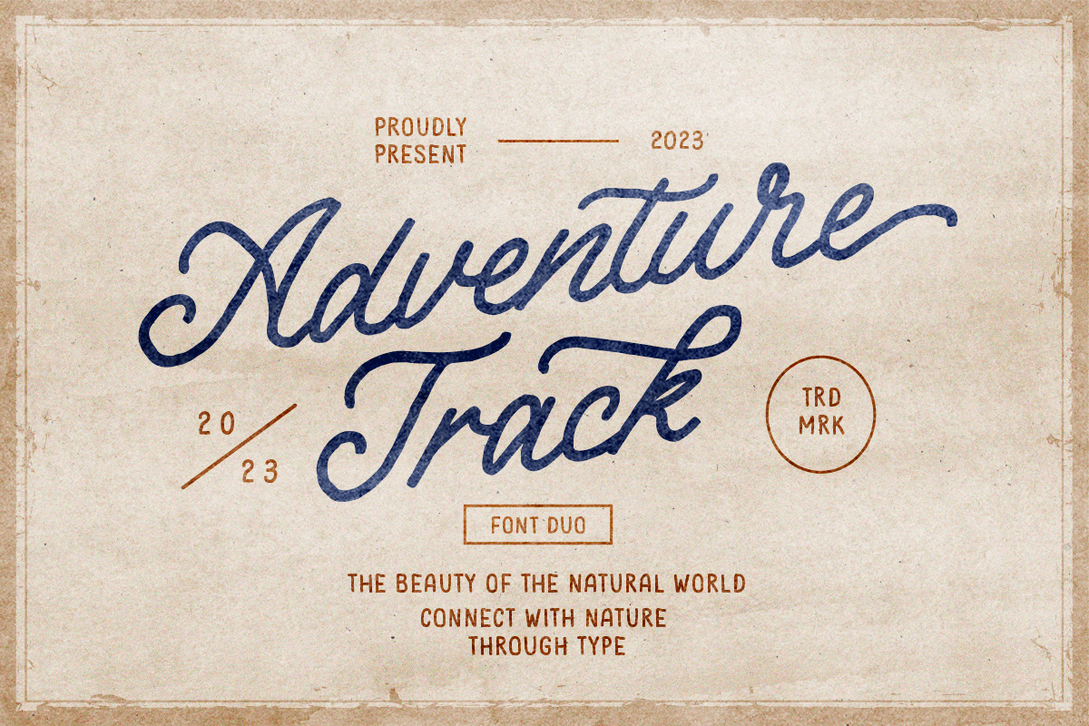 Adventure Track - Organic Font Duo, a Script Font by Sarid Ezra