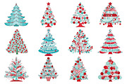Christmas Trees Clipart, an Illustration by Dream Creation (Thumbnail 3 of 6)