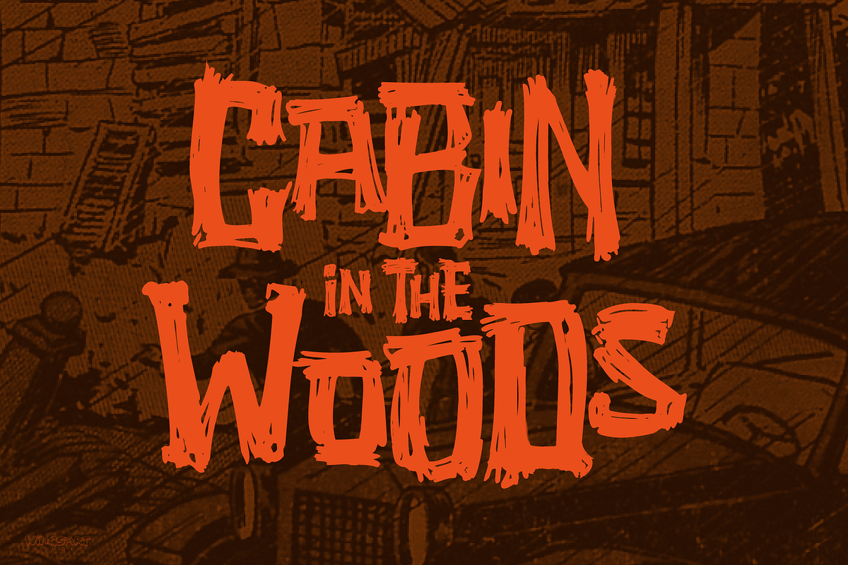 Hatchet Job - A Halloween Brush Font, a Font by Wingsart Studio (Photo 4 of 15)