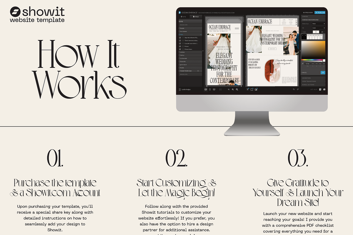 Ocean Embrace Showit Web Template, a WordPress Template by Divinely Guided Studio (Photo 6 of 7)