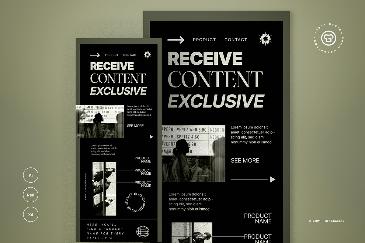 Monochrome Email Newsletter, an Email Template by graphicook (Photo 1 of 3)