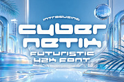 Cybernetik - Futuristic Y2K Font, a Sans Serif Font by HipFonts (Thumbnail 1 of 9)